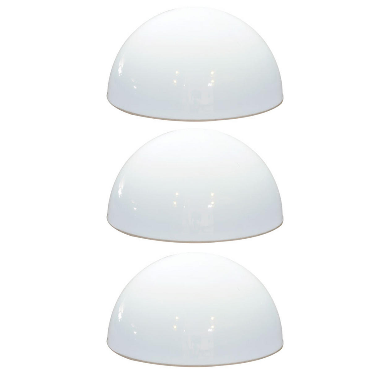 LED AUSSENLEUCHTE Halbkugel Weiß - Weiß, Kunststoff (20/20/10cm)