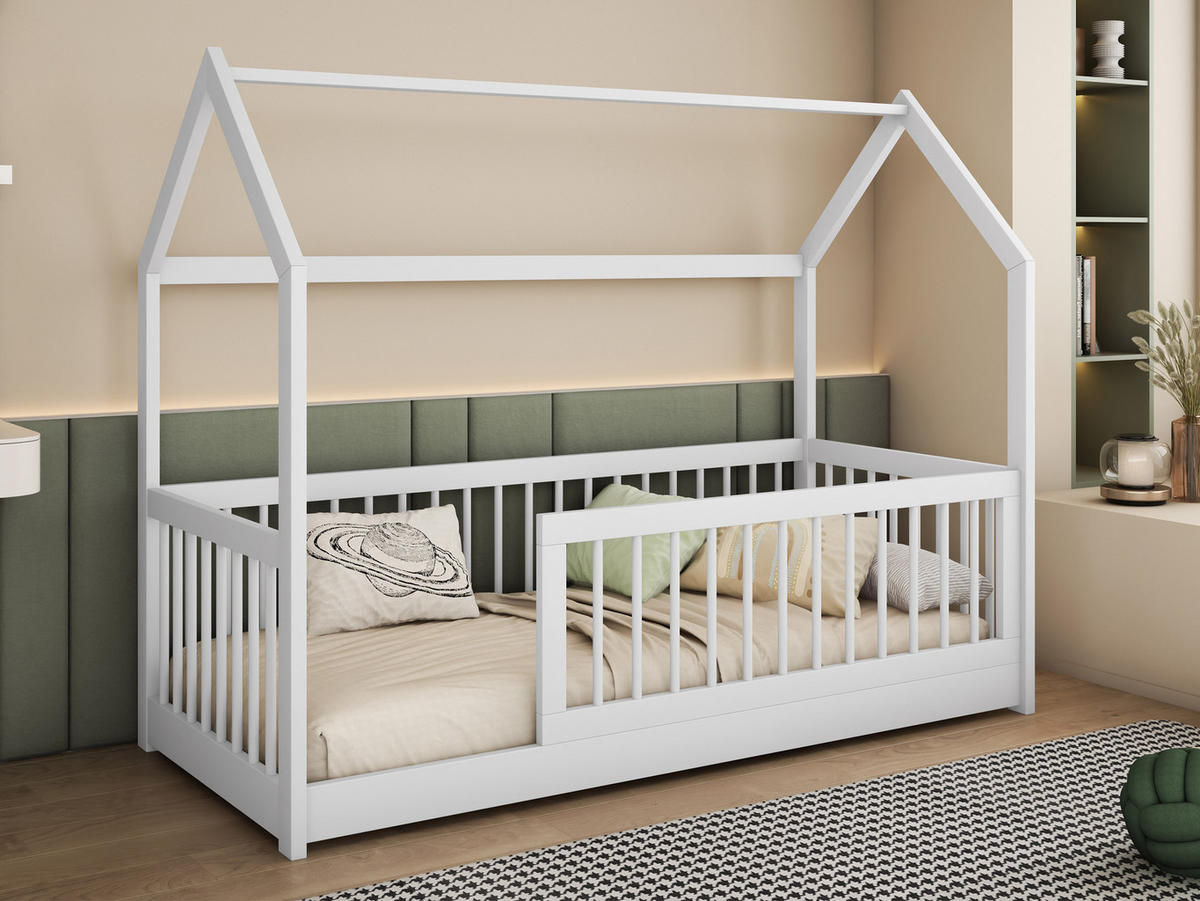HAUSBETT Greta 90 - Weiß, Holz (90/200cm) - MIRJAN24