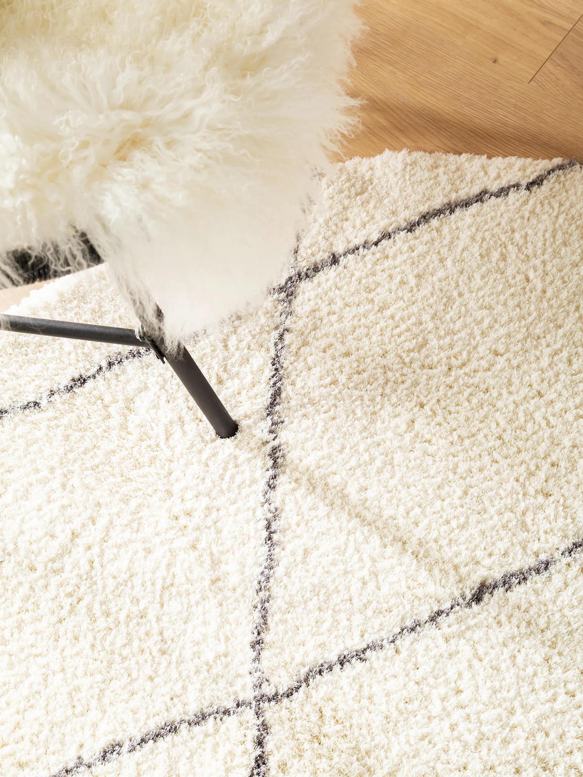 HOCHFLORTEPPICH rund Benno Cream ø 120 cm rund - Creme, Textil (120/120cm) - benuta Nest