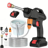 HOCHDRUCKREINIGER 50Bar, Schwarz, für Makita 24V Batterie, mit 1 Batterie - Schwarz, Metall (41.5/23cm) - Coonoor