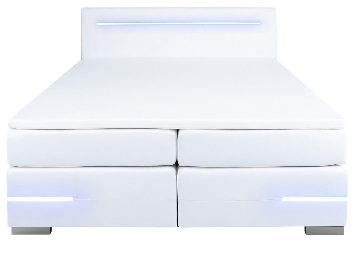 BOXBETT Lennox Weiß 180/200 cm - Weiß, Textil (180/200cm) - wonello