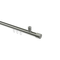 INNENLAUF-GARDINENSTANGEN-SET Sonius Santo 160 cm, 1-läufig, 20 mm Ø Edelstahl-Optik - Edelstahlfarben, Metall (160cm) - INTERDECO
