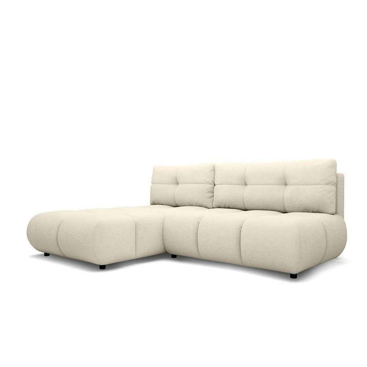 ECKSOFA Milorya Creme - Creme, Textil (230/90/170cm) - Pillovely