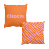 DEKOKISSEN 2er-Set Retro Duo VI 50/50 cm - Orange, Textil (50/50cm) - Bilderwelten