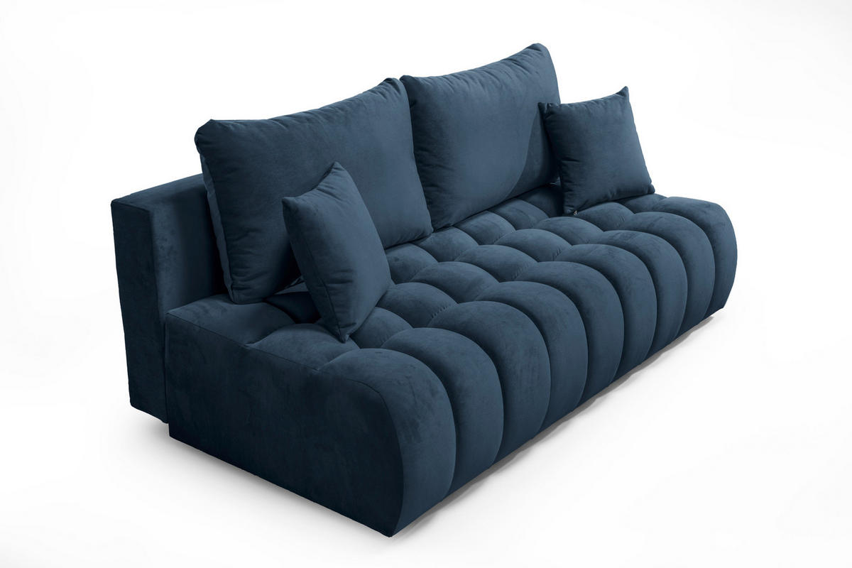 SOFA 200 cm in Marineblau - Dunkelblau, Textil (200/92/115cm) - Home Collective