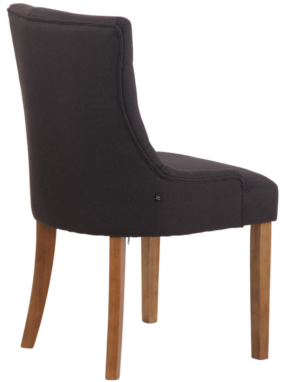 STUHL Stoff schwarz - Schwarz/Naturfarben, Holz/Textil (55/92/58cm) - CLP