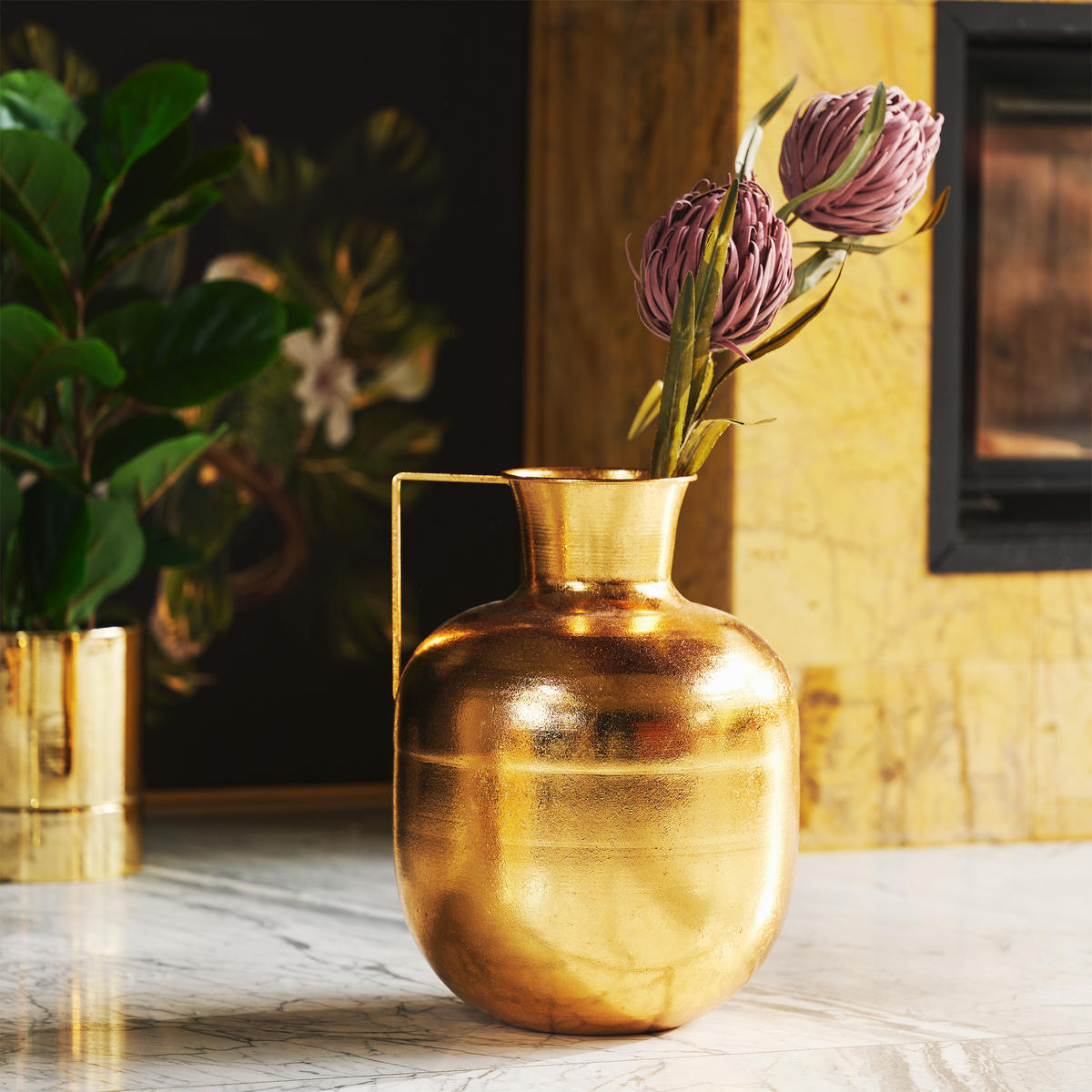 VASE Mindi 40x30 cm - Goldfarben, Metall (40cm) - home&you