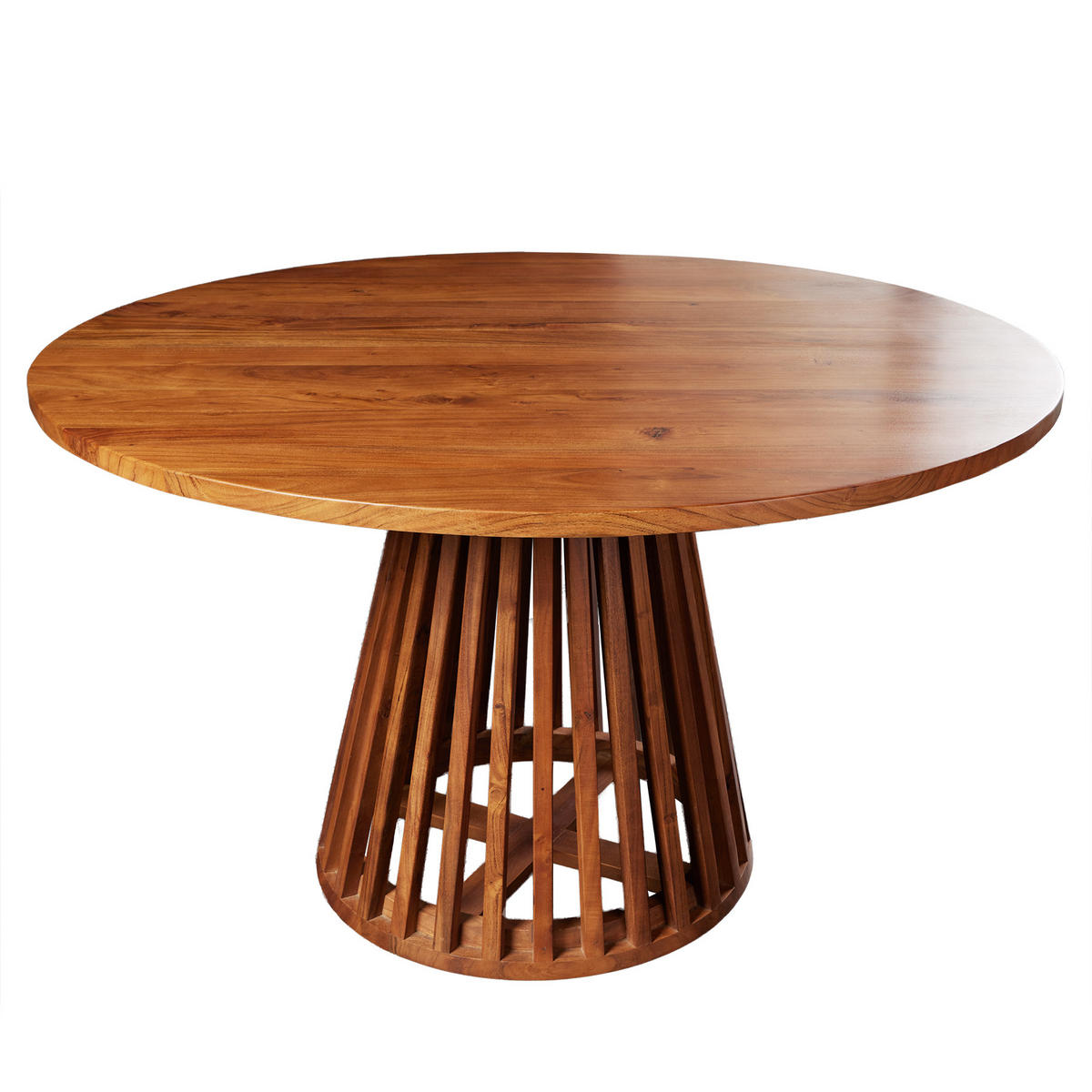 ESSTISCH MAISON JADE rund Akazie Natur 130cm - Braun, Holz (130/130/77cm) - riess-ambiente