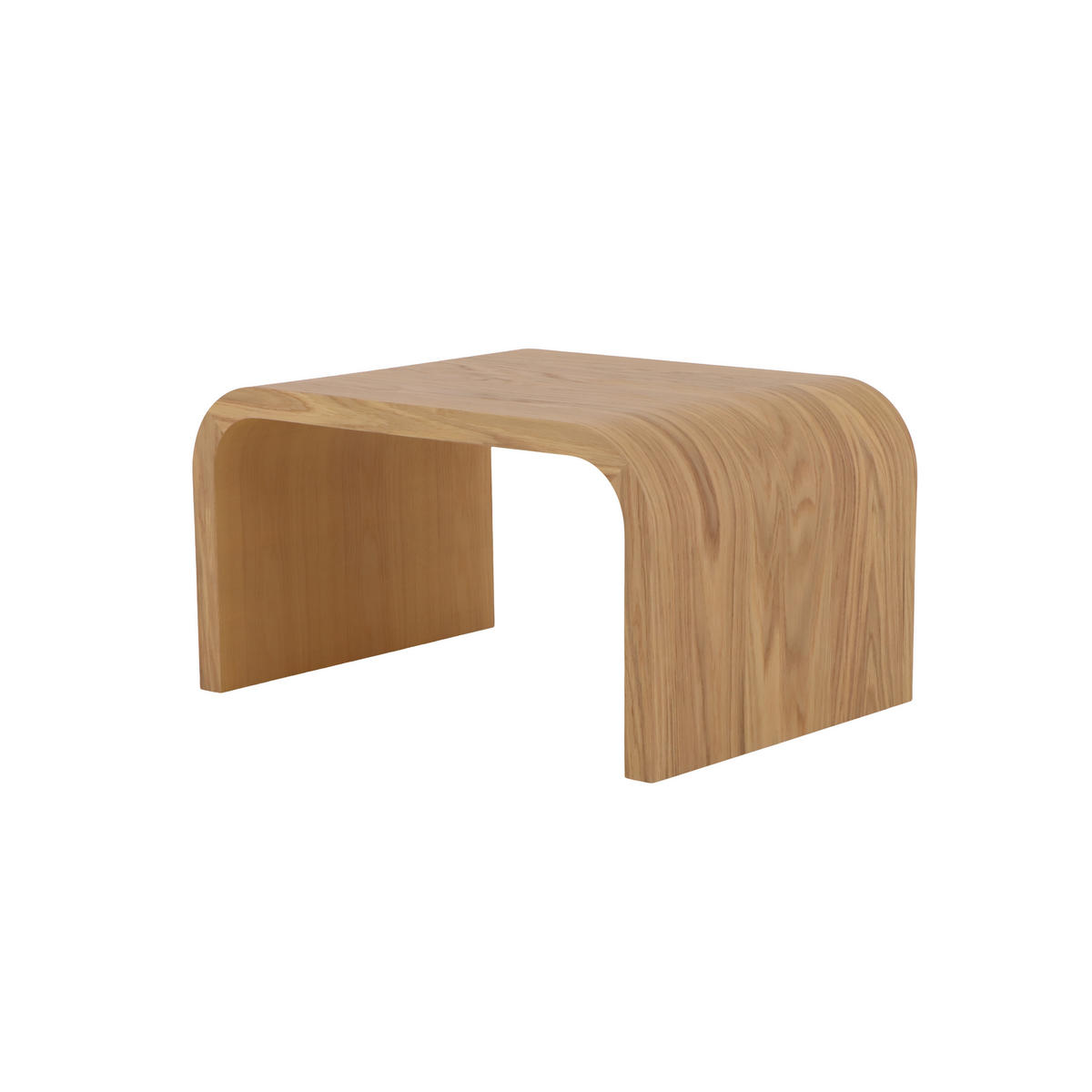 COUCHTISCH Celeste, Natur Massiveiche + grauer Stoff - Grau, Holz (44/137/41.5cm) - WOODEK
