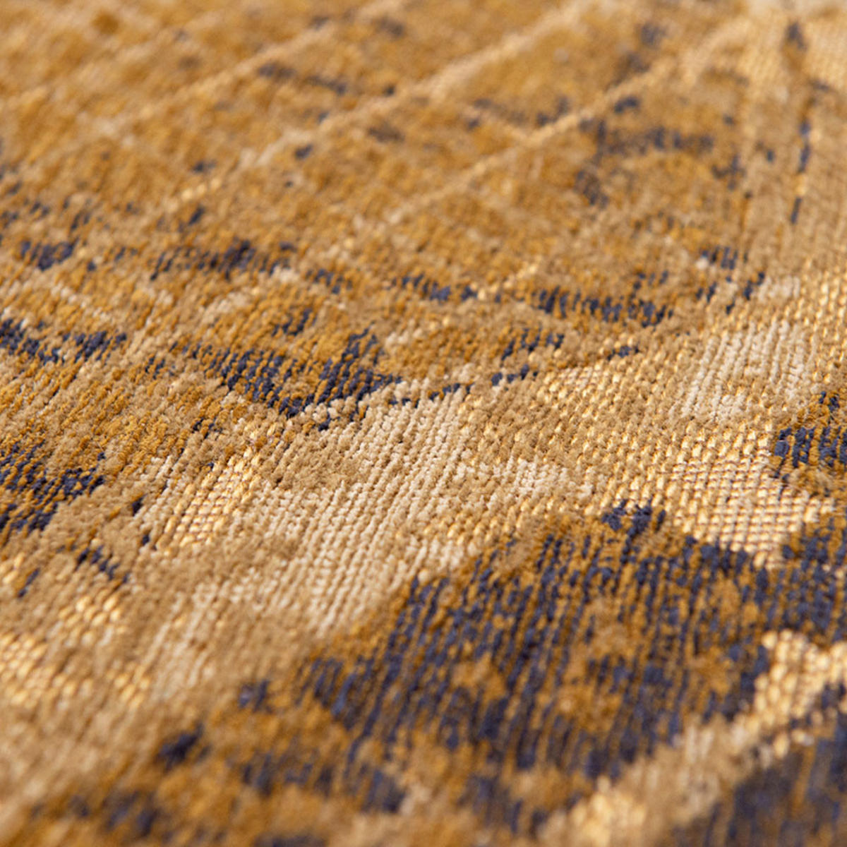 TEPPICH Gatsby Gold Cities New York 240/240 cm - Gelb, Kunststoff/Textil (240/240cm) - Louis De Poortere