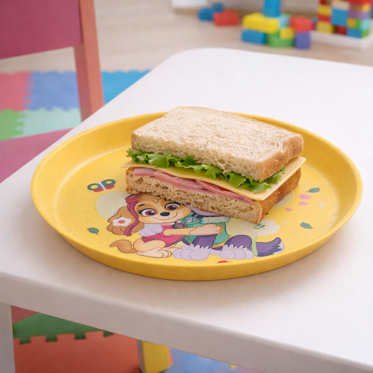 KINDERTELLER Connect Organic yellow 20,5/20,5/2 cm - Gelb, Kunststoff (20.5/2/20.5cm) - KOZIOL