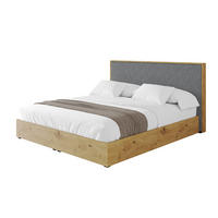POLSTERBETT mit Bettkasten und Lattenrost, Boxbett mit Kopftei und Stauraum ohne Matratze - ENZO10 140x200 Dunkelgrau - Dunkelgrau, Holzwerkstoff/Textil (140/200cm) - ALTDECOR