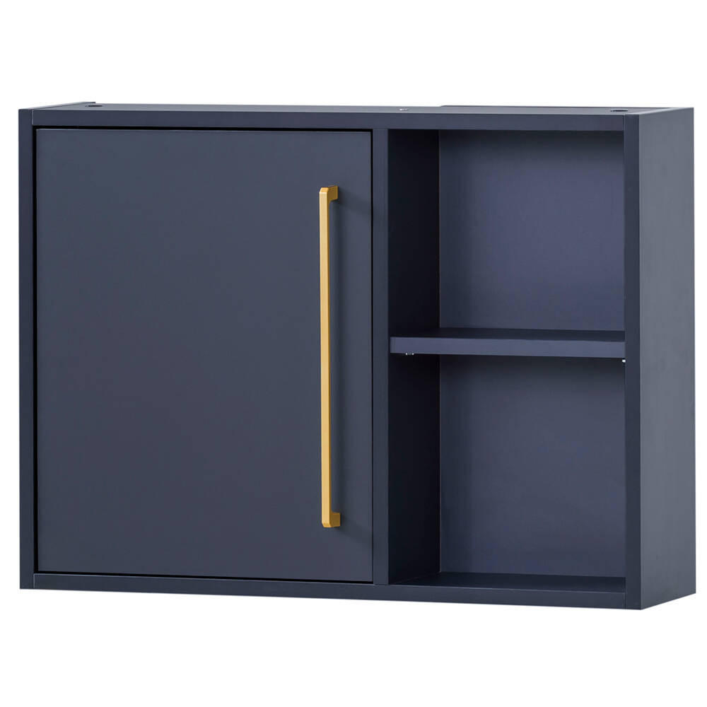 HÄNGESCHRANK Kella-80 - Blau, Holzwerkstoff (67/49/16cm) - Lomado
