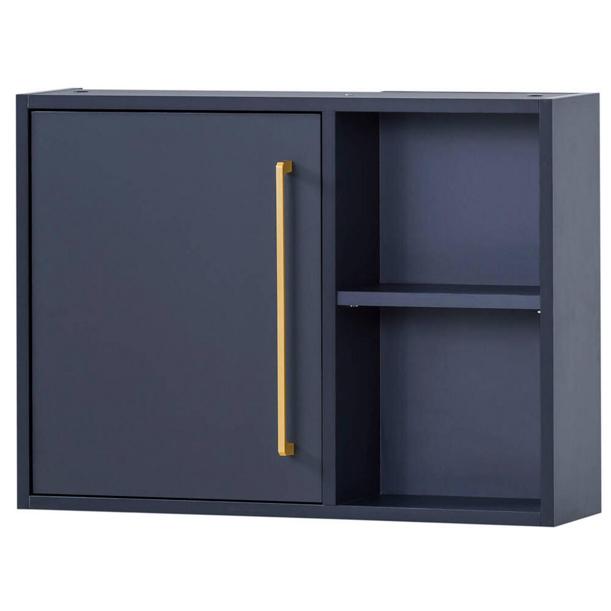 HÄNGESCHRANK Kella-80 - Blau, Holzwerkstoff (67/49/16cm) - Lomado