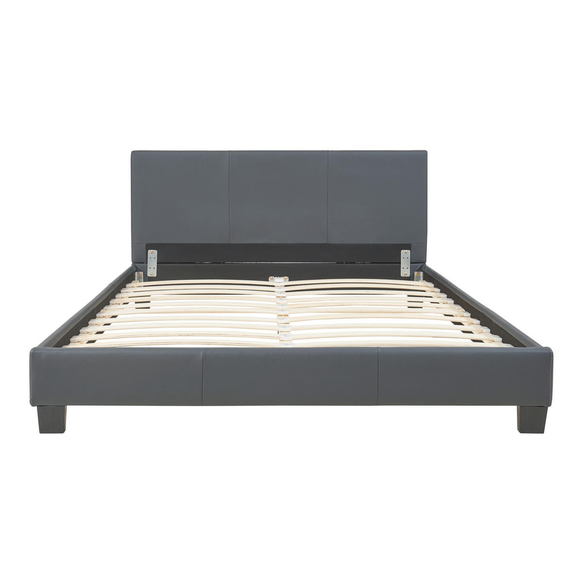POLSTERBETT Albacete mit Matratze - Dunkelgrau, Textil (140/200cm) - Corium