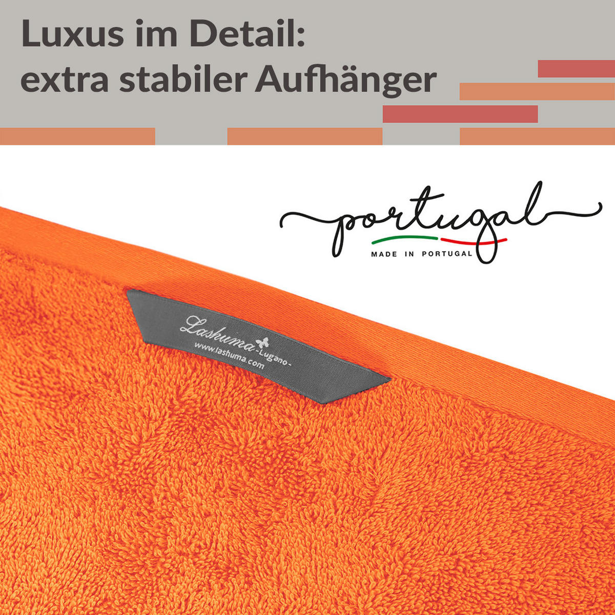 HANDTUCH Lugano Orange 2er 50x100 cm - Orange, Textil (50/100cm) - Lashuma