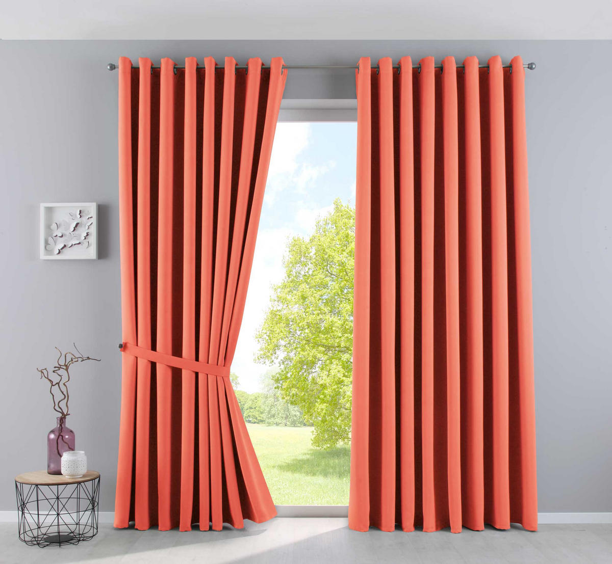 VORHANG »NEW YORK« HxB 225x295 cm Coralle - Koralle, Textil (295/225cm) - Gardinenbox