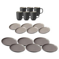 TAFELSERVICE Jasper grau 18er Set - Grau, Keramik (1/1/1cm) - Ritzenhoff Breker