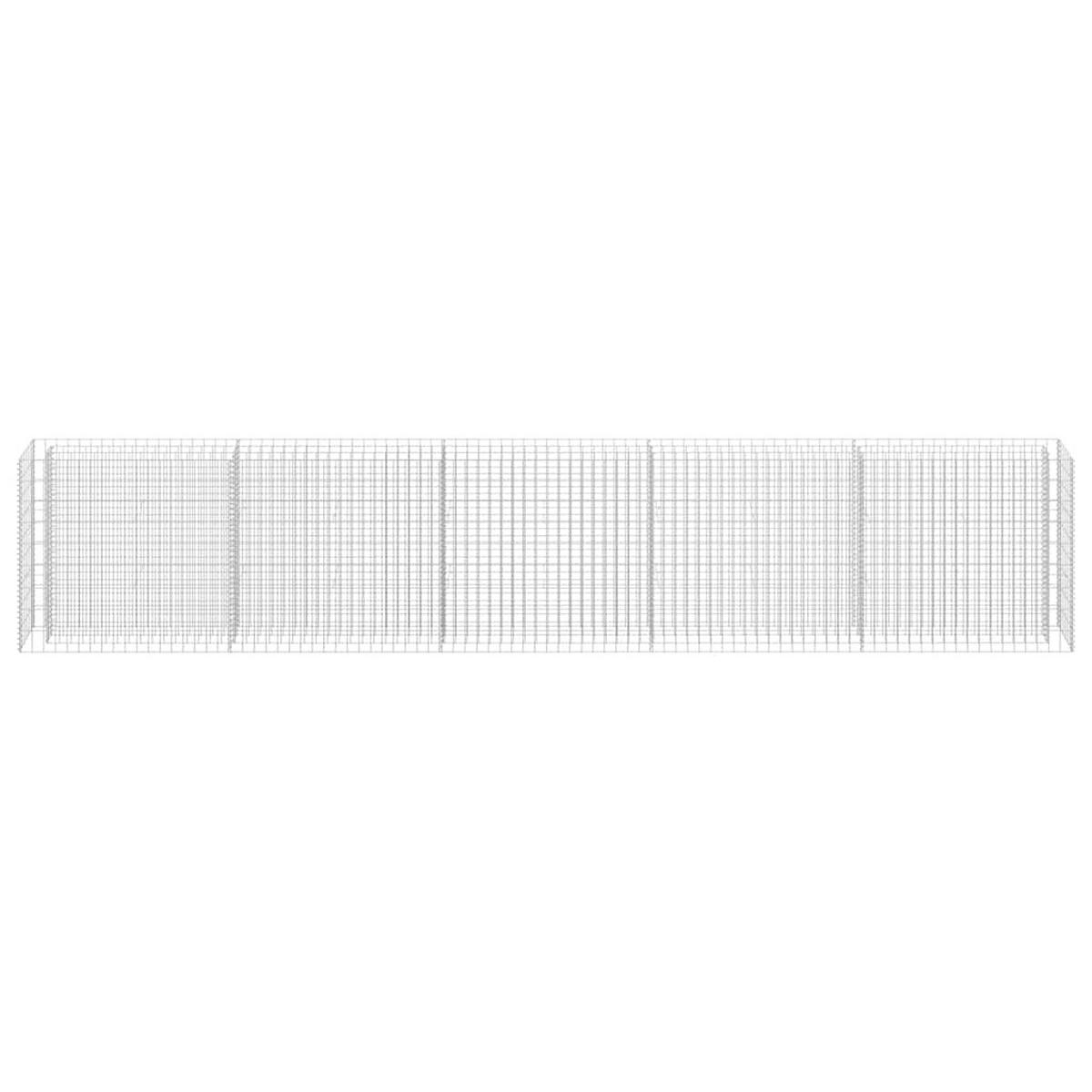 GABIONEN-HOCHBEET Verzinkter Stahl 450x30x90 cm - Silberfarben, Metall (450/90/30cm)