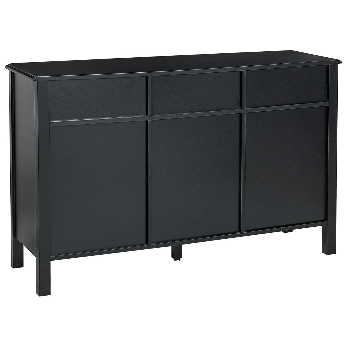 SIDEBOARD se 3 dveřmi Černý Olate - černá, kompozitní dřevo (120/75/39cm) - Beliani