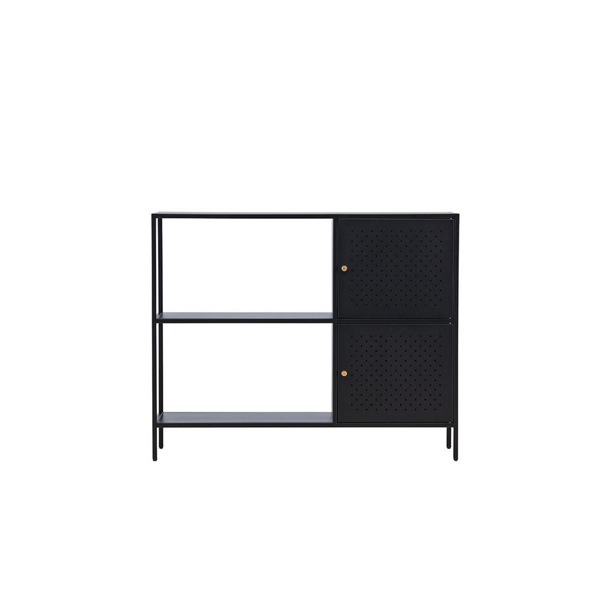SIDEBOARD, Salta, Schwarz, Stahl, 100 x 30 x 75 cm - Schwarz, Metall (100/75/30cm) - ebuy24