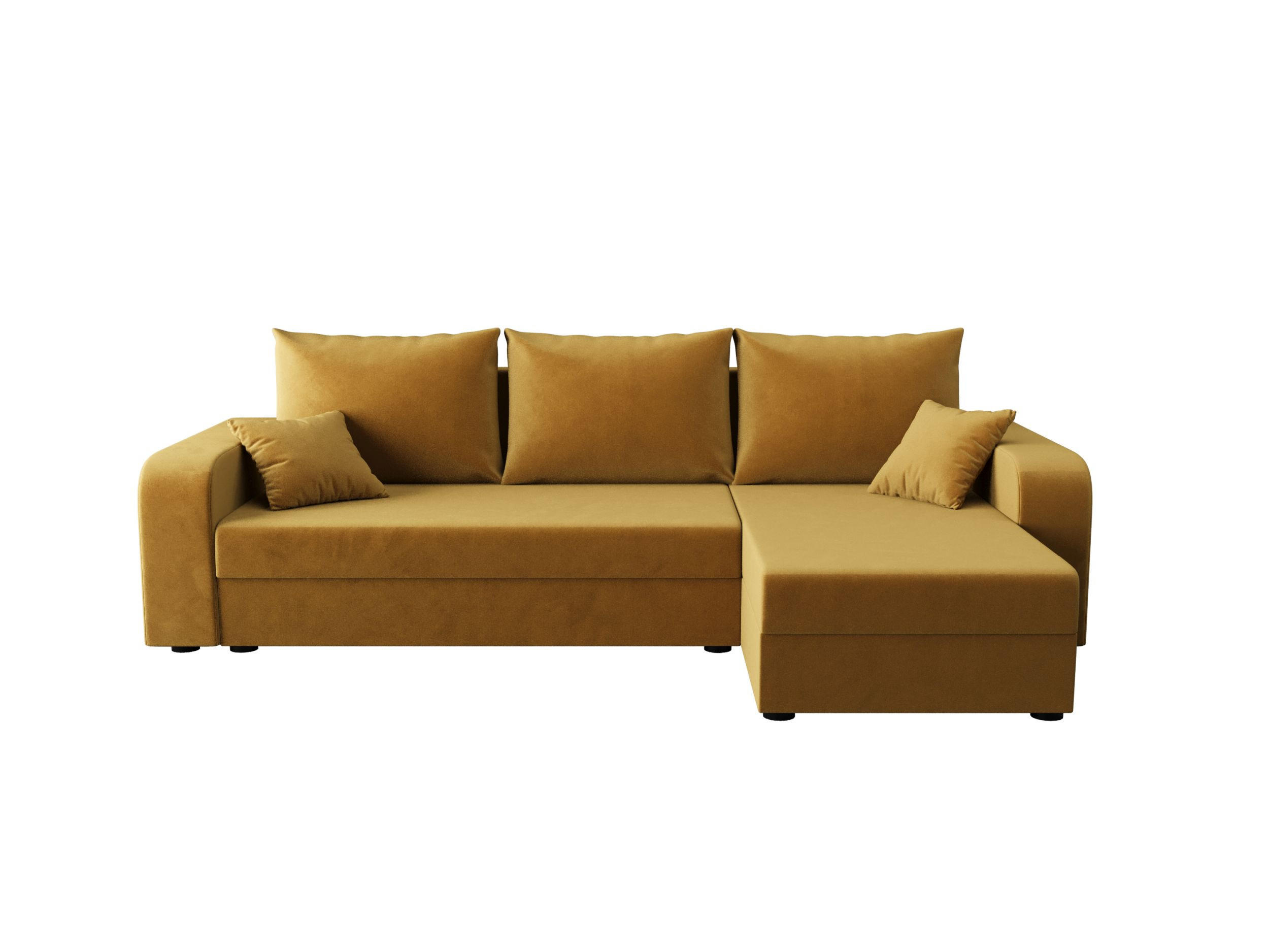 ECKSOFA HEWLET L BIS Itaka 33 Rechts mit Schlaffunktion - Currygelb, Textil (240/140cm) - Bedante