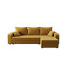ECKSOFA HEWLET L BIS Itaka 33 Rechts mit Schlaffunktion - Currygelb, Textil (240/140cm) - Bedante