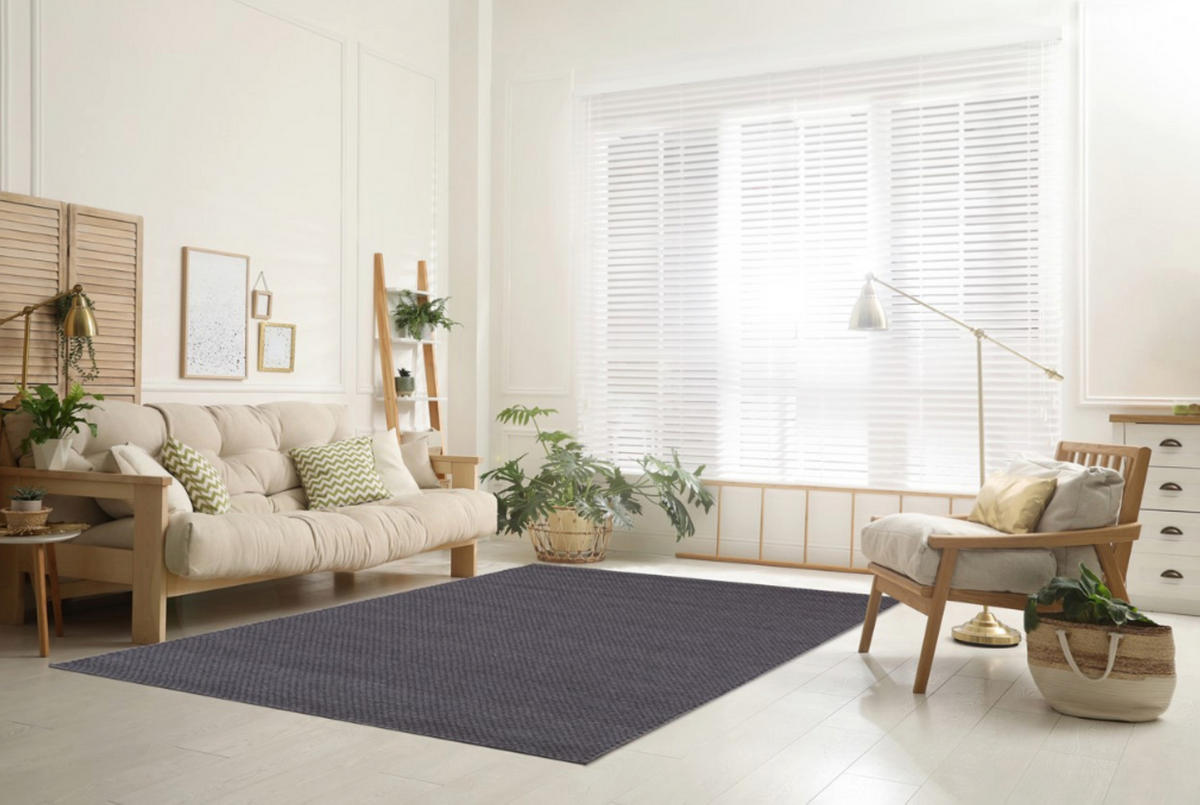 TEPPICH Wohn-/Schlafzimmer handgewebt Wolle PATSY Schwarz 160x230 cm - Schwarz, Naturmaterialien (160/230cm) - Novatrend