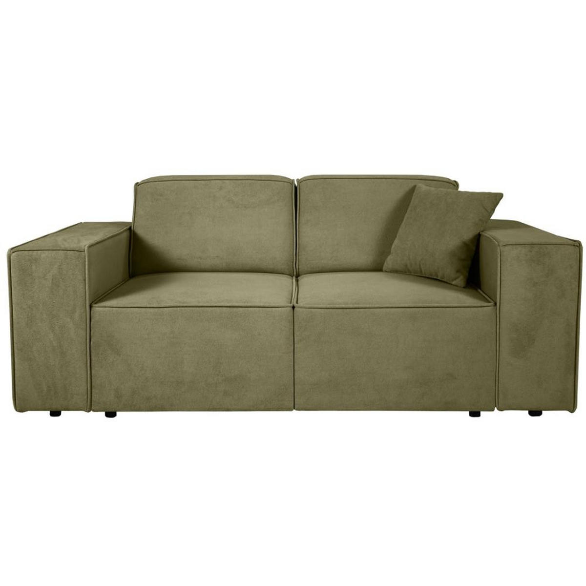 2-SITZER SOFA Pedro ohne Schlaffunktion grün - Schwarz/Grün, Textil (185/75/88cm) - Beautysofa
