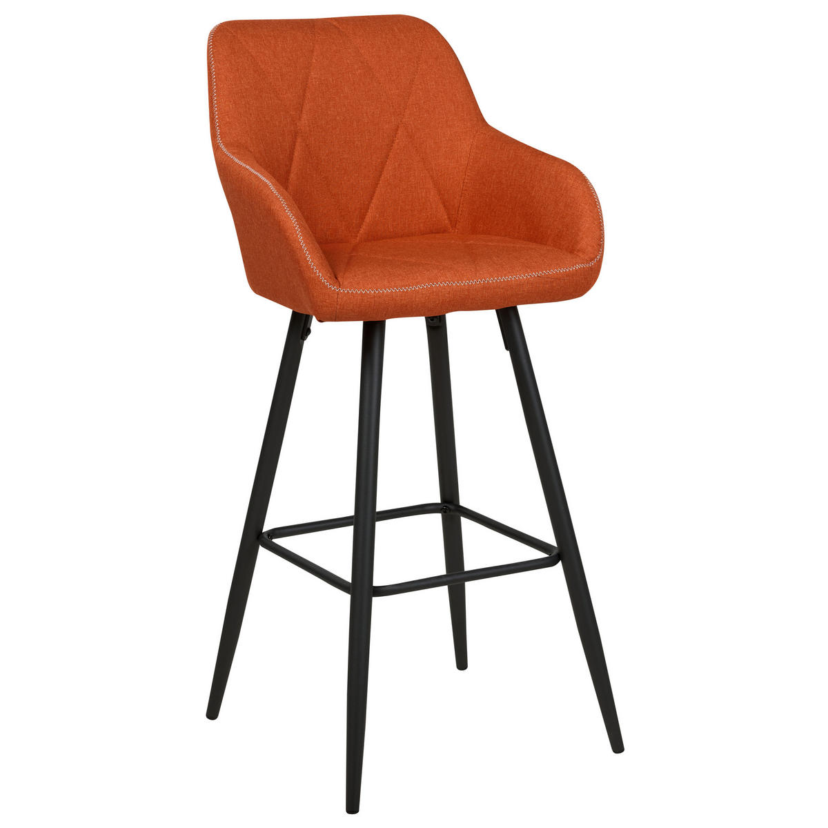 BARSTUHL 2er-Set Polsterbezug Orange Darien - Orange, Textil/Metall (47/104/47cm) - Beliani