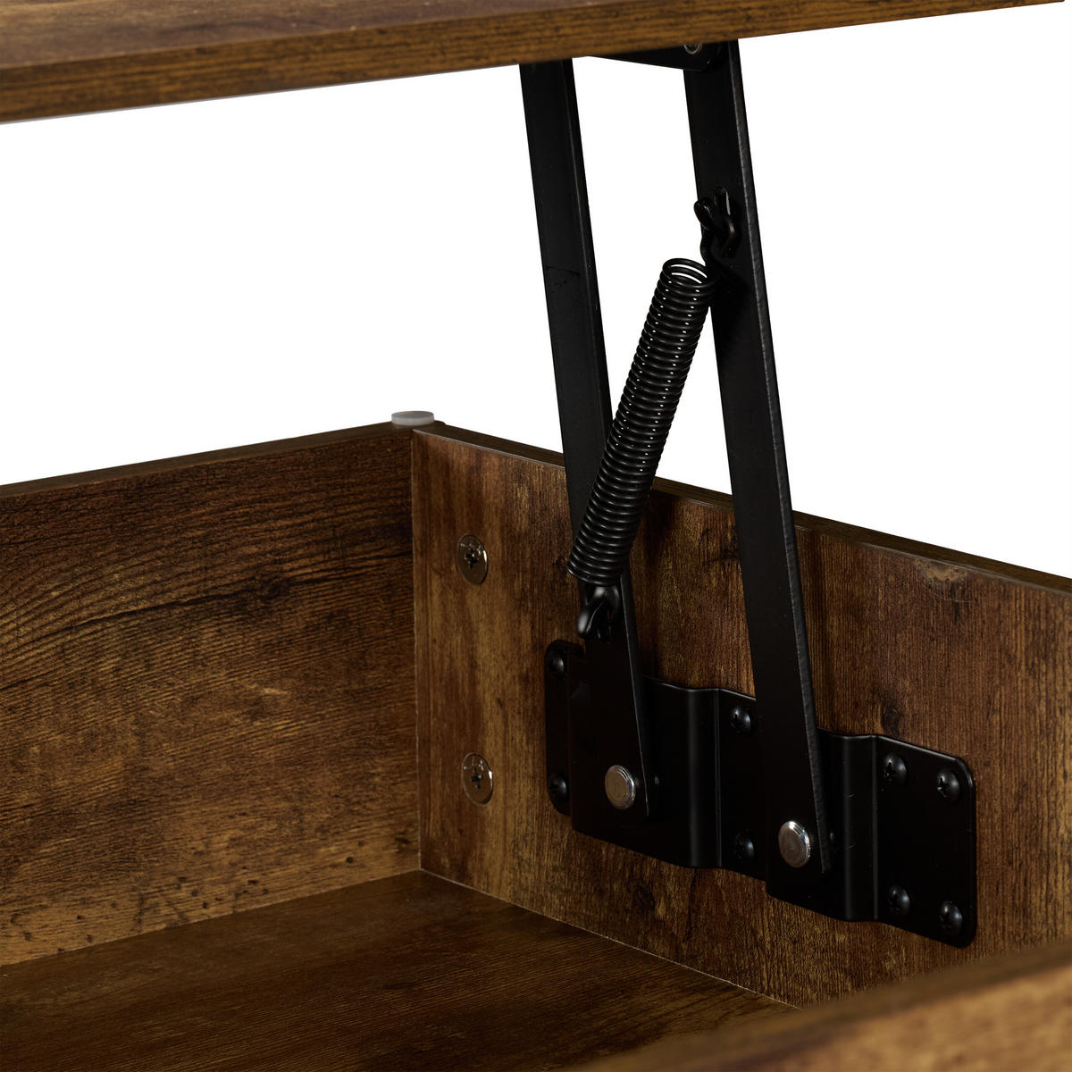 COUCHTISCH - Dunkelbraun, Holzwerkstoff/Metall (50/110/56cm) - Relaxdays