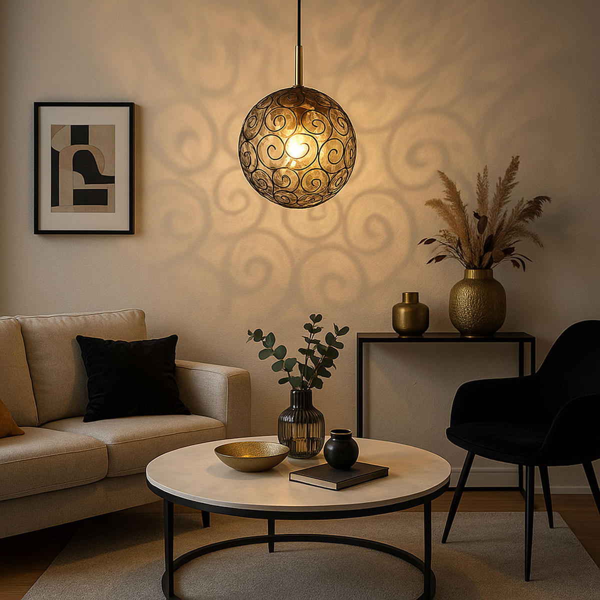 LED HÄNGELEUCHTE FITZ Grau Rauchglas - Grau, Glas (25/25/120cm) - Globo Lighting