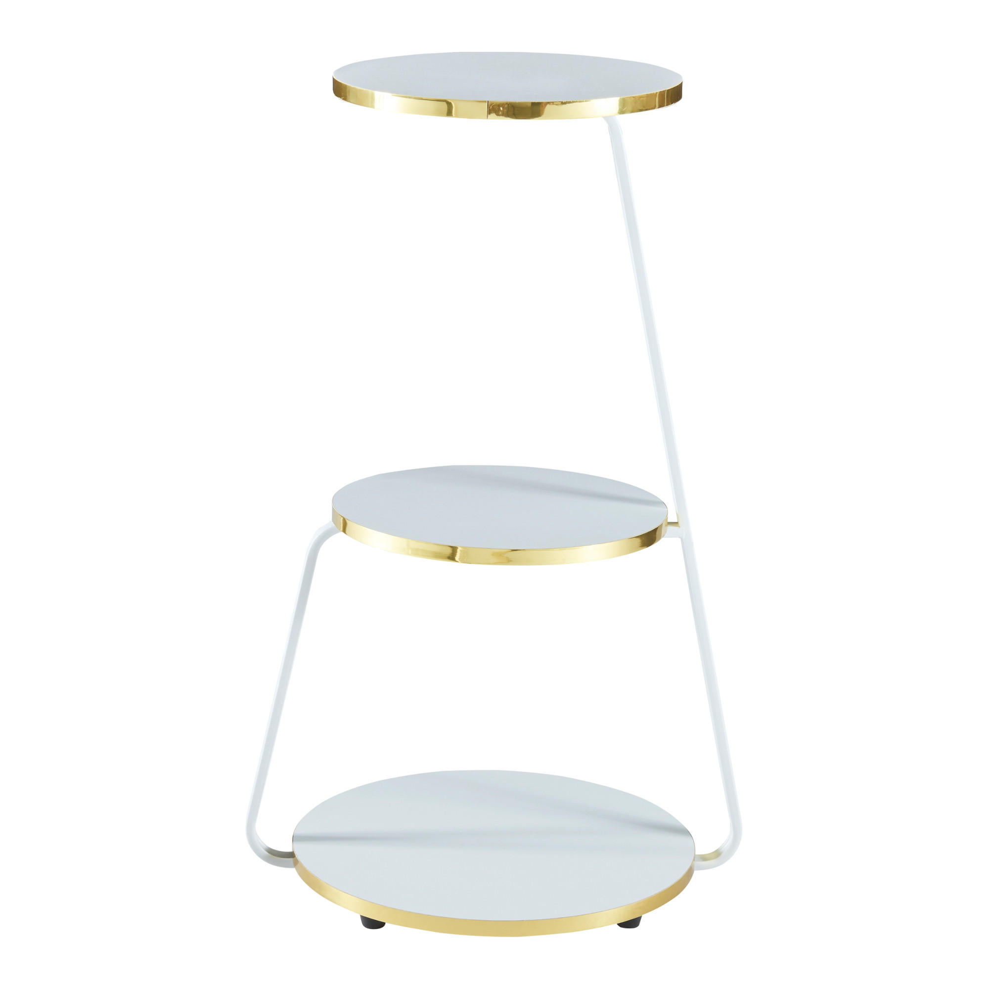 BEISTELLTISCH Sipoo - Goldfarben, Holzwerkstoff (37/46/74cm) - [en.casa]