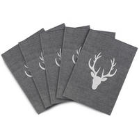 GESCHIRRTÜCHER, 5er-Set, 50x70 cm, 100% Baumwolle, Grau - Grau, Textil (50/70cm) - Zollner