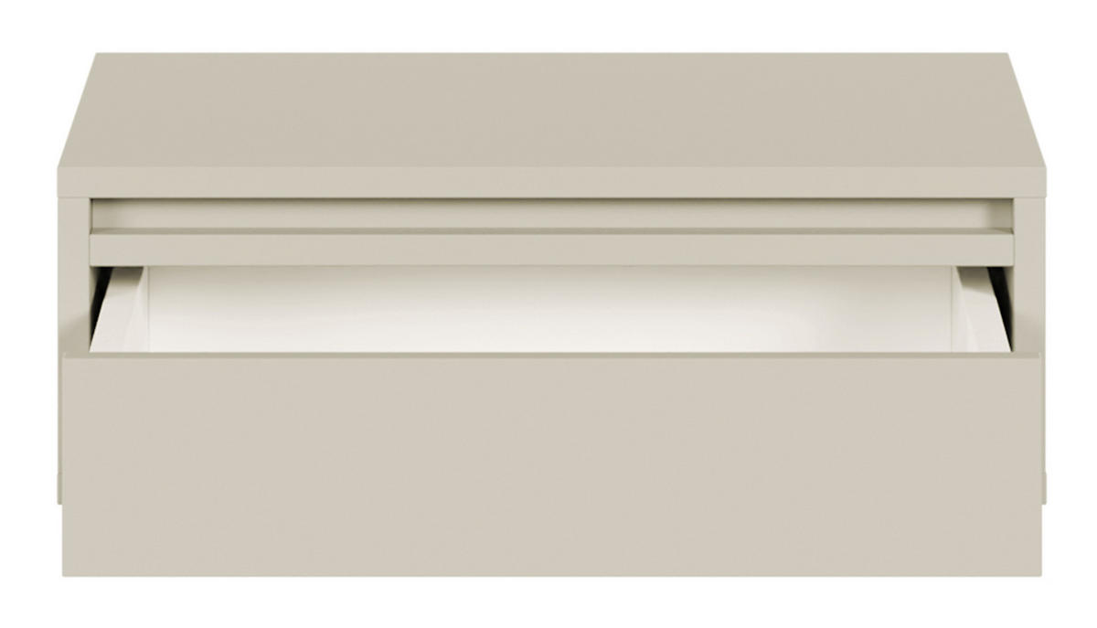 NACHTISCH Evo Greige, 50 cm - Taupe, Holzwerkstoff (50/17/34cm) - Selsey