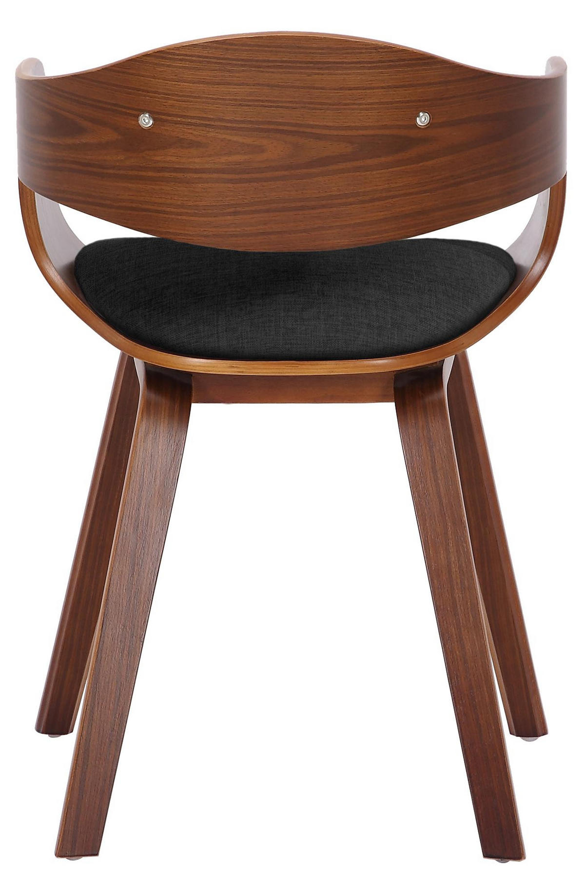 ARMLEHNENSTUHL Stoff Walnuss/Dunkelgrau - Dunkelgrau/Walnussfarben, Holz/Textil (49/73/46cm) - CLP