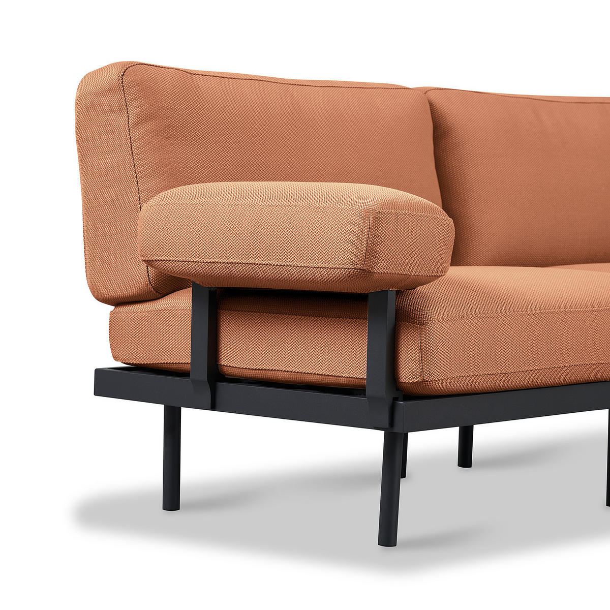 3-SITZER OUTDOOR-SOFA - Rosa, Textil/Metall (202/80/84cm) - home24