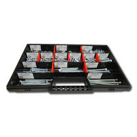 SCHRAUBENSET mit Sechskantschrauben, Muttern, Unterlegscheiben und Federringen M5 // 12mm-80mm 700 tlg - Zinkfarben, Metall (3.5cm) - Schraubenbox24