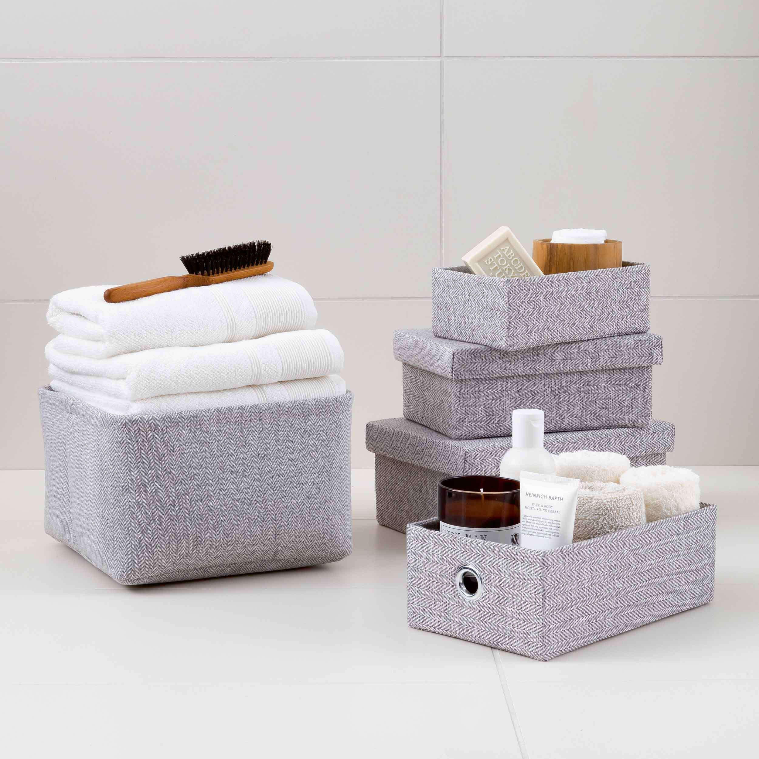 AUFBEWAHRUNGSBOX TWEED - Grau, Textil (30/18/30cm) - MÖVE