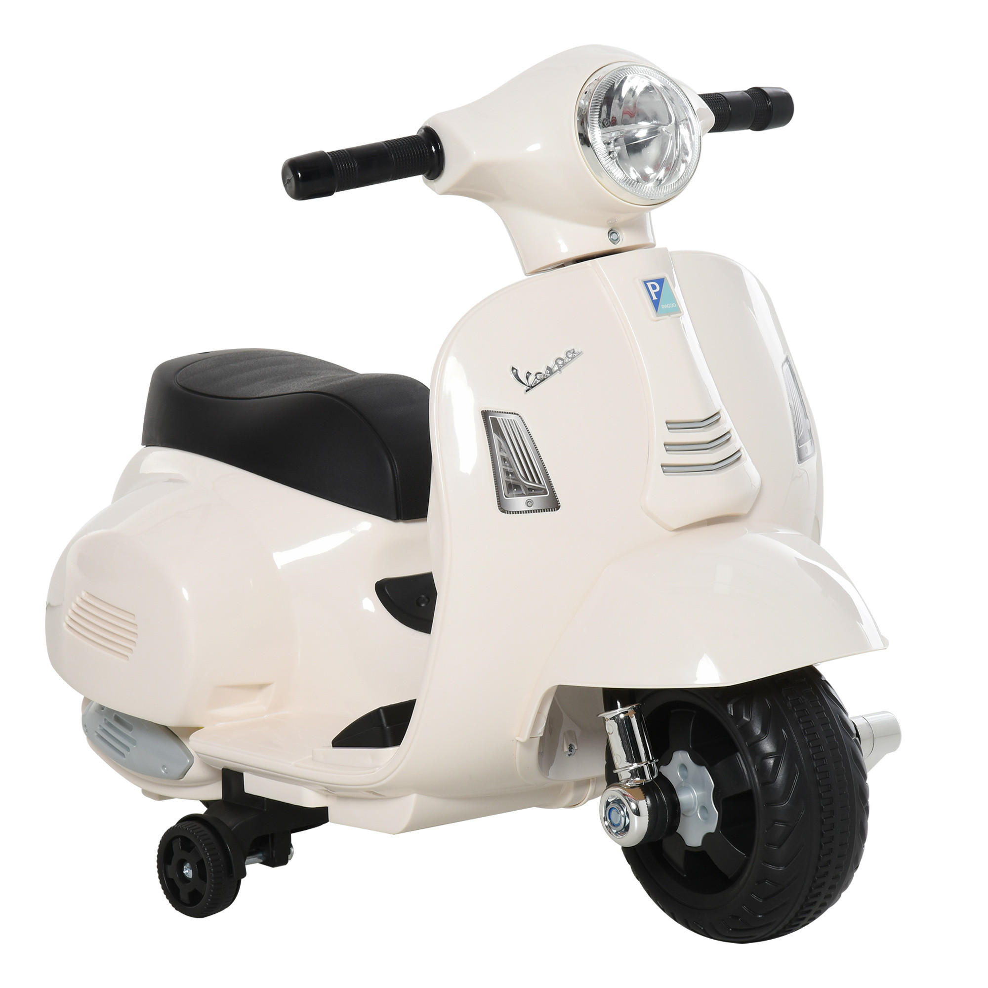 ELEKTRO KINDERMOTORRAD, Grün/ Rot/Weiß, Kunststoff-+ Metall - Weiß, Metall (66.5/38/52cm) - HOMCOM