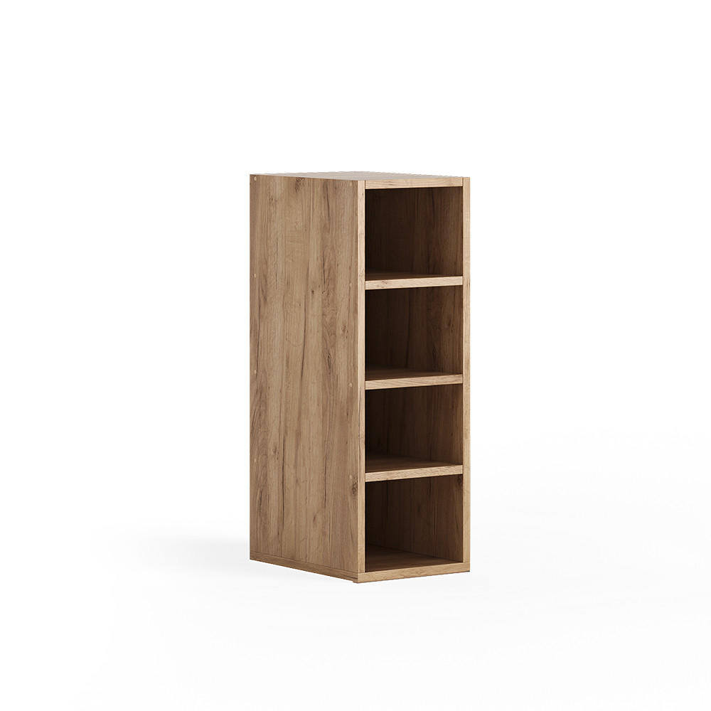 SKLADIŠČNA POLICA Rula, Zlati hrast z močjo, 25 x 81.6 cm - medeni hrast, leseni material (25/350/35cm) - Vicco