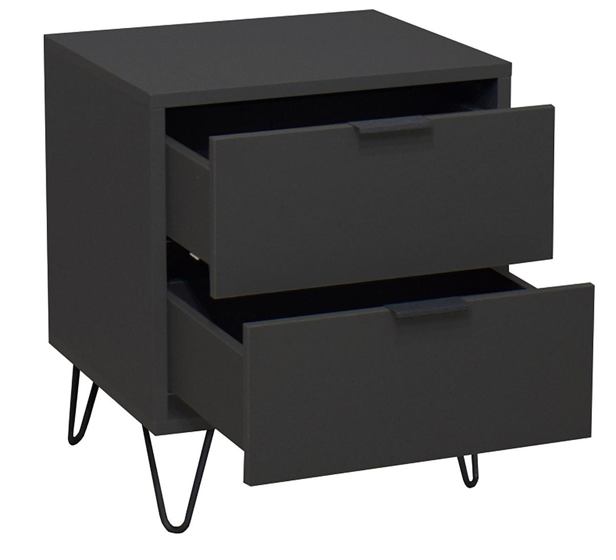 KOMMODE Erna 51x45x62 Anthrazit matt Lack - Anthrazit, Holzwerkstoff (51/62/45cm) - 58aufmkessel