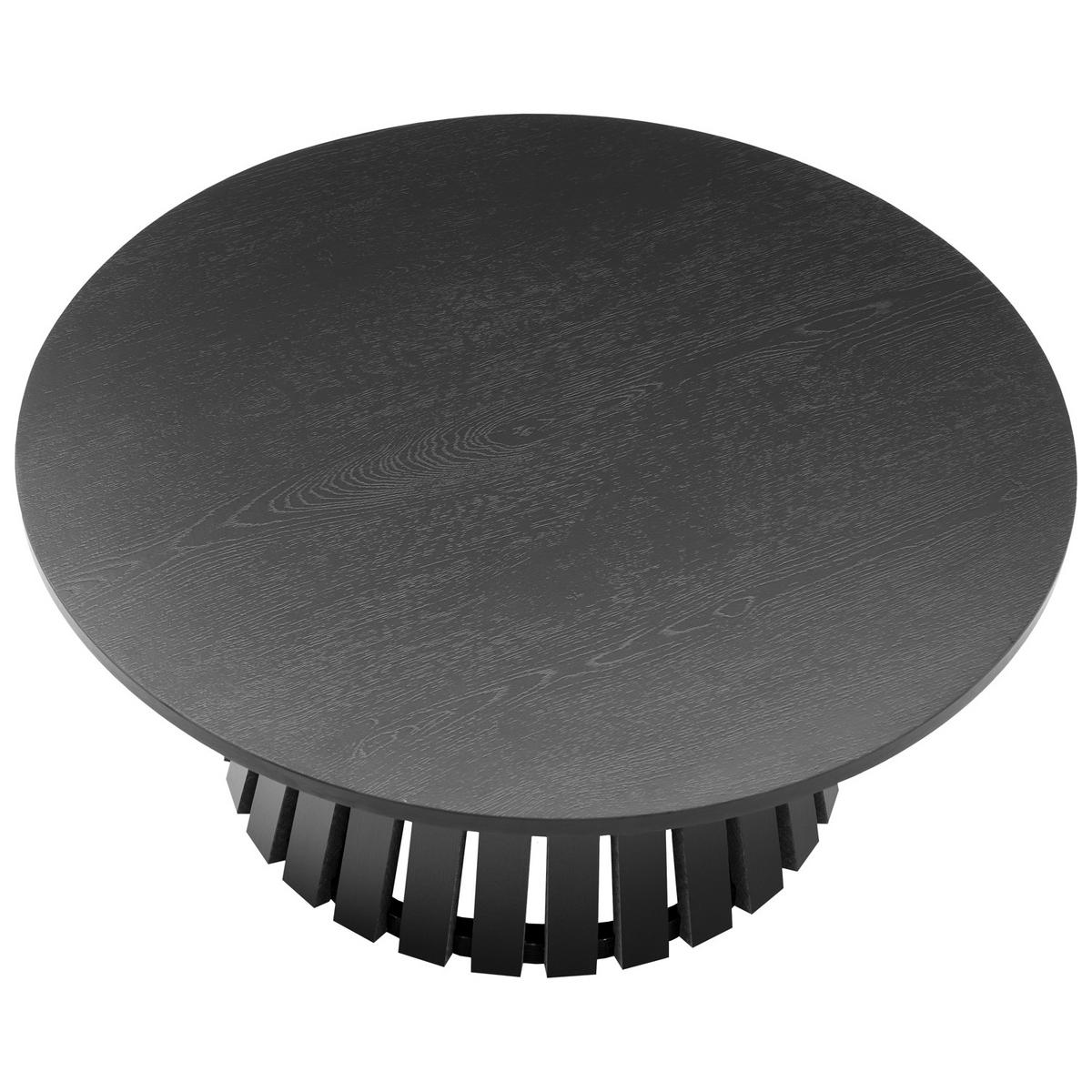 COUCHTISCH Liv Schwarz Ø 80 cm - Schwarz, Holzwerkstoff (80/80/35cm) - Happy Garden