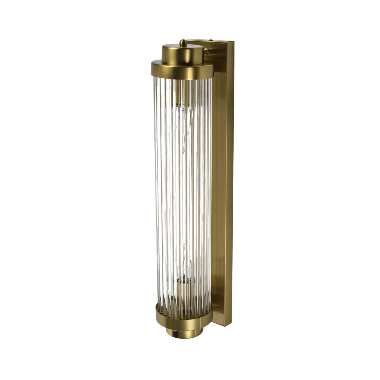 WANDLEUCHTE Eléane, Transparent und Messing, 60cm - Transparent, Glas (10/60/15.5cm) - KOSILUM