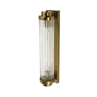 WANDLEUCHTE Eléane, Transparent und Messing, 60cm - Transparent, Glas (10/60/15.5cm) - KOSILUM