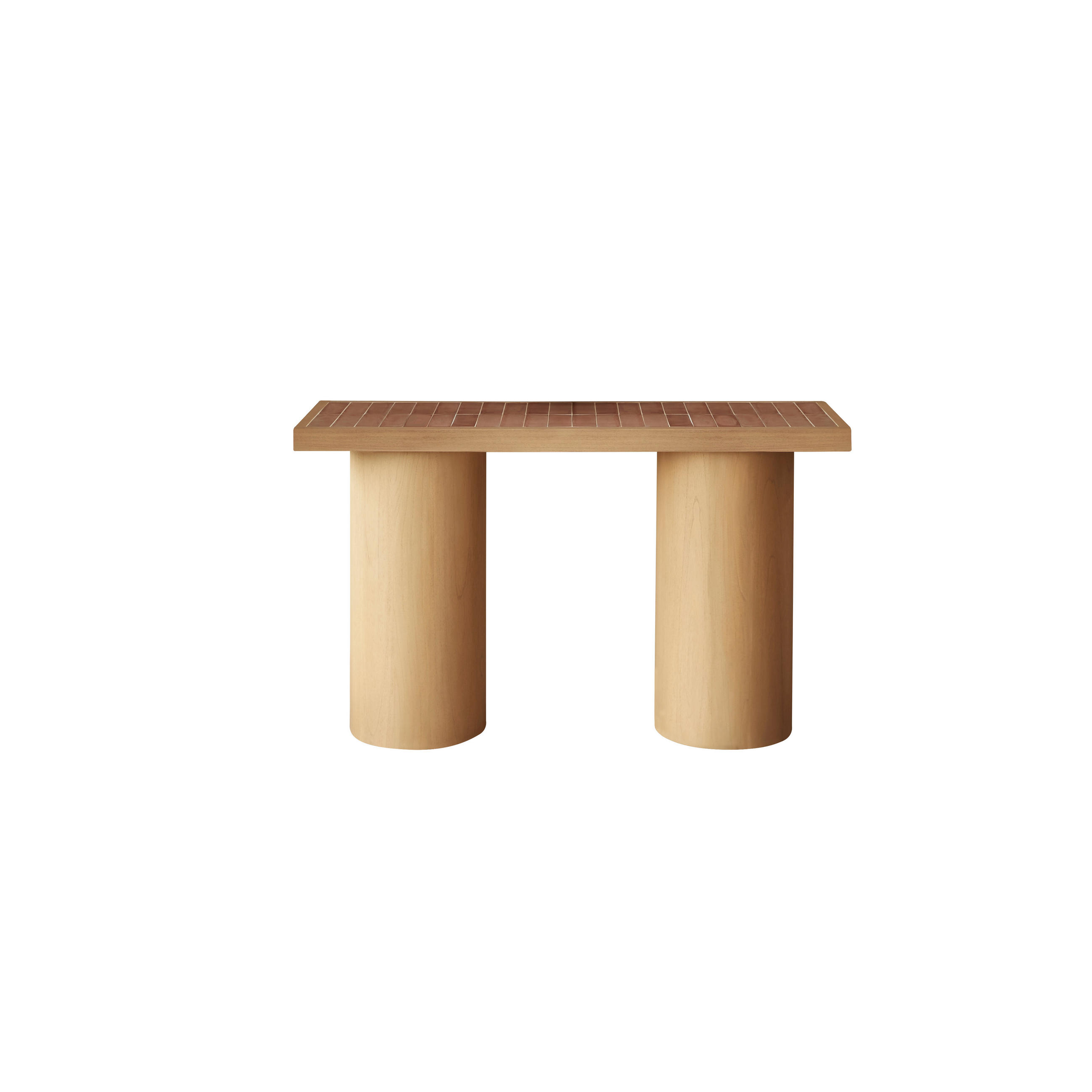 KONSOLENTISCH Karel Natur aus Teak - Naturfarben, Holz (45/137/81cm) - Tikamoon