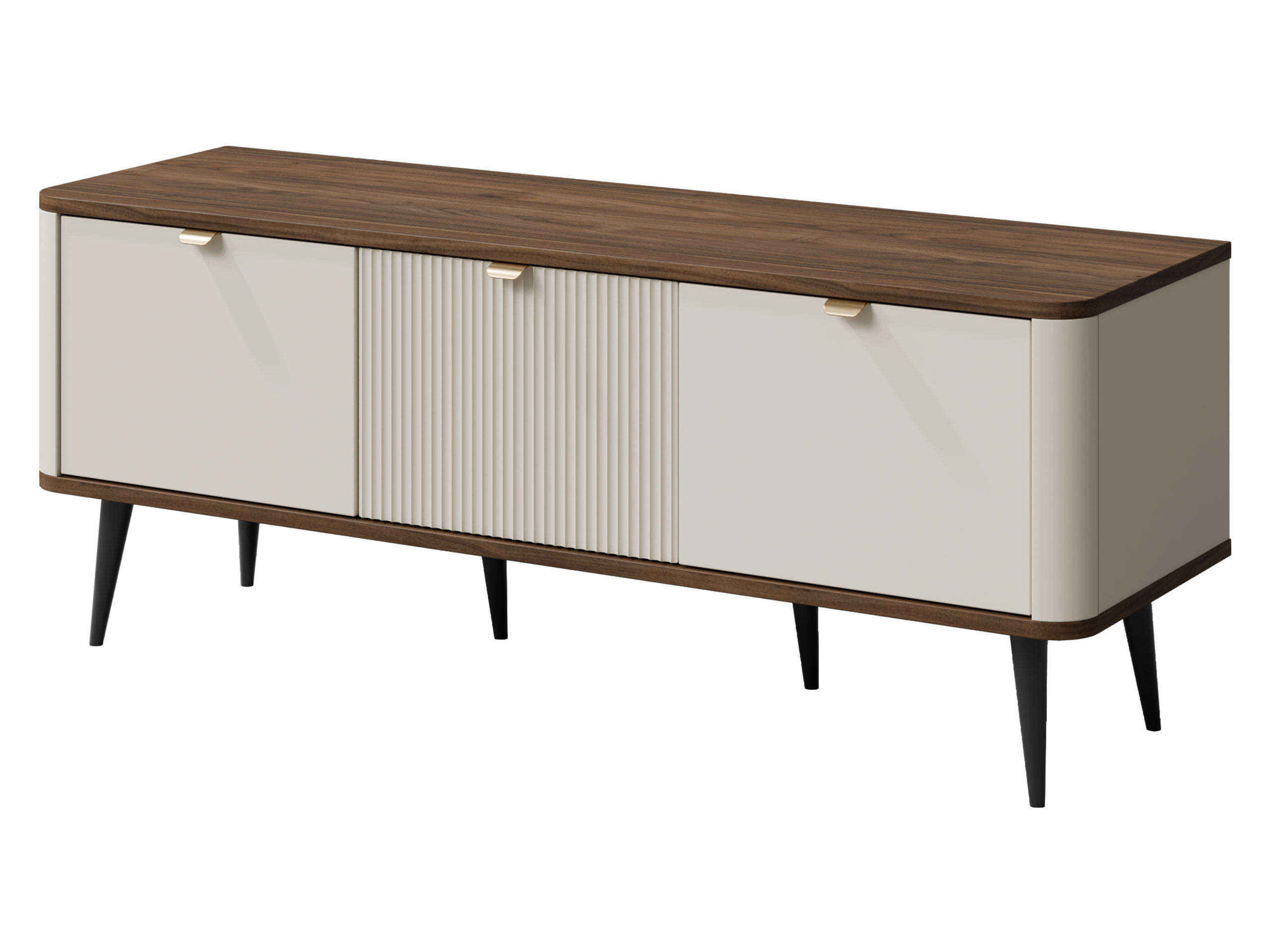 TV-ELEMENT Marly 3K RE14 - Kaschmir/Goldfarben, Holzwerkstoff/Metall (130/52/40cm) - MIRJAN24