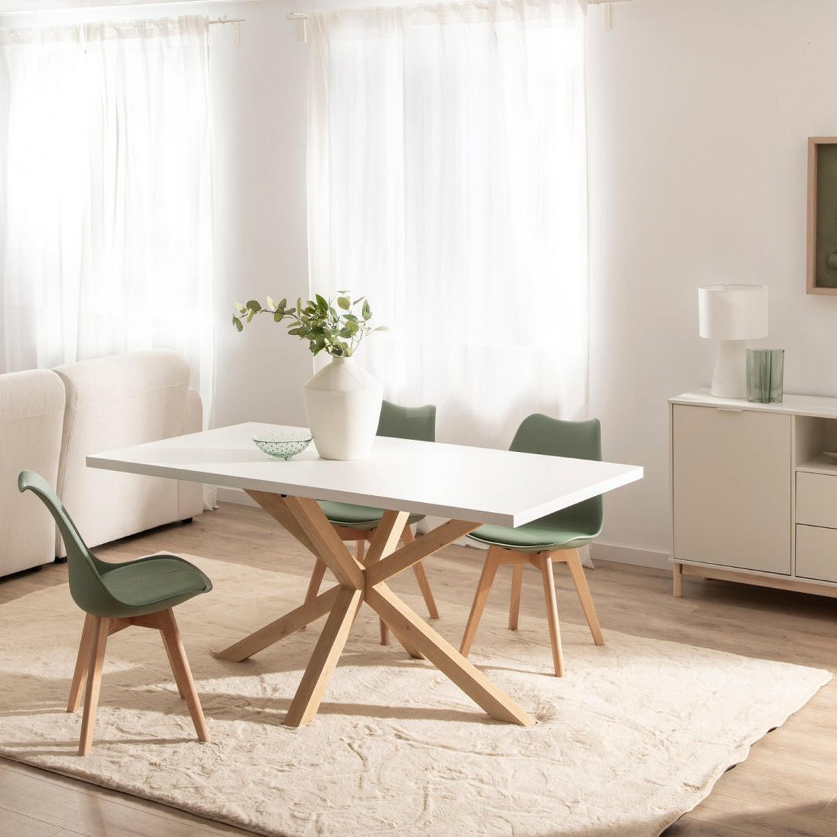 ESSTISCH Emerald Zweifarbig 160 cm x 76,5 cm - Multicolor, Holzwerkstoff (90/160/76cm)