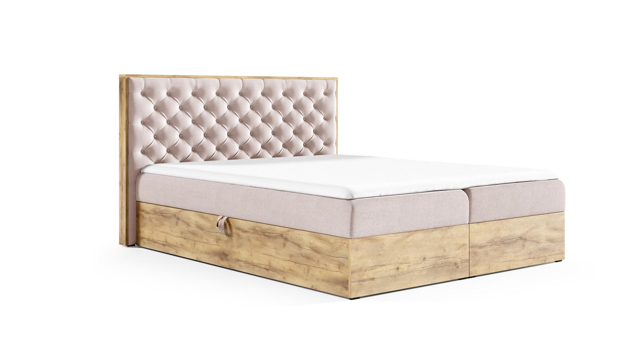 BOXBETT Diona überlänge Faro - Rosa, Holzwerkstoff/Textil (140/220cm) - Fun Möbel