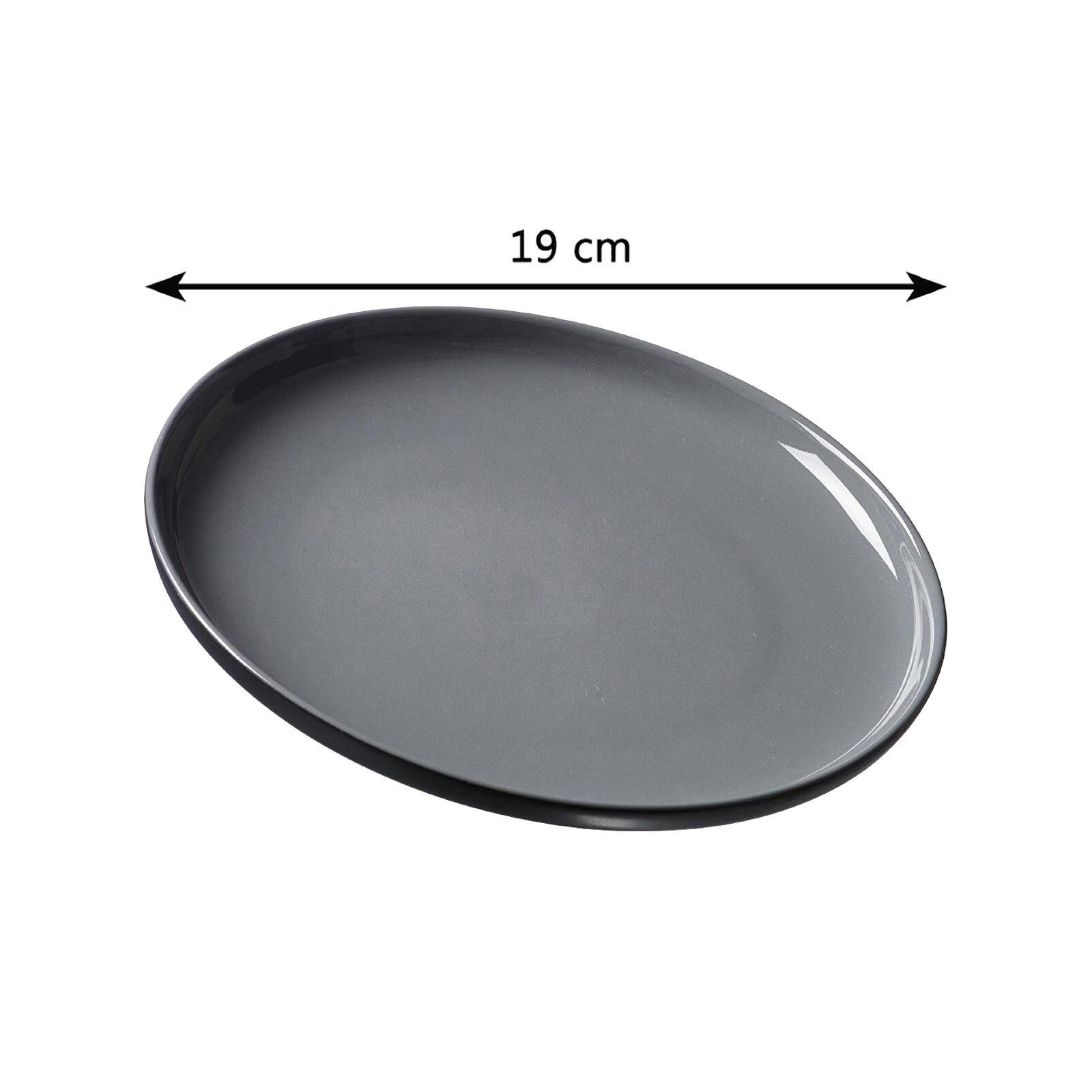 DESSERTTELLER Jasper Schwarz ø 19.0 cm 6er Set - Schwarz, Keramik (19cm) - Ritzenhoff Breker